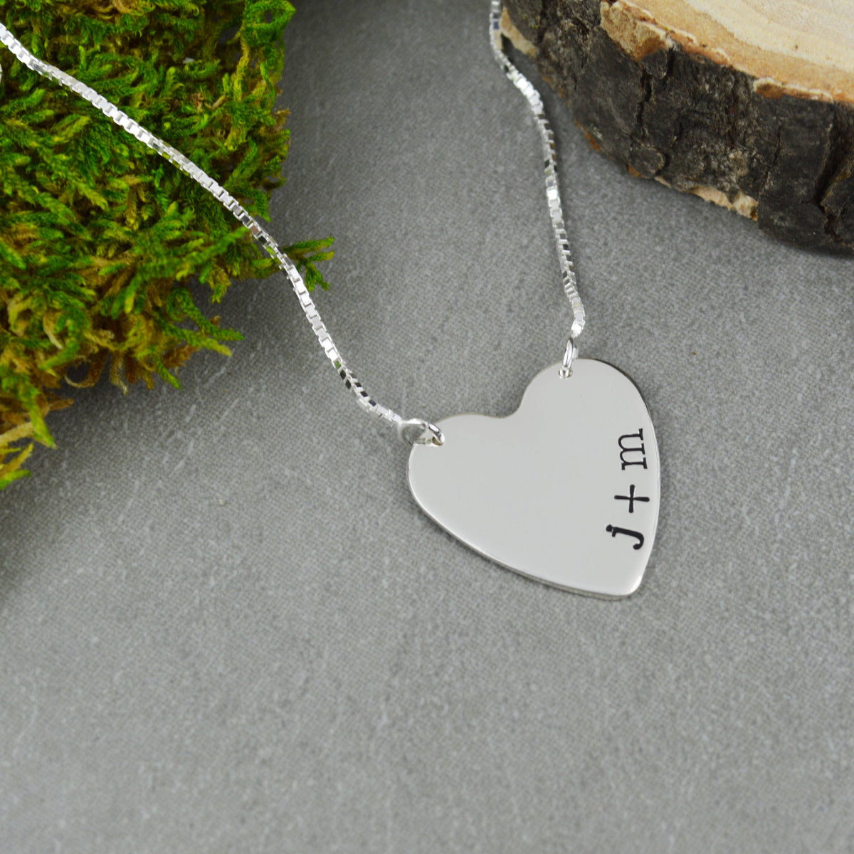Custom Bar Necklace // Personalized Bar Necklace // Wedding or Anniversary Gift  // Heart Jewelry // New Mom Gift