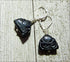 Smiling Buddha Laughing Earrings showcasing black stone carved design, perfect Zen gifts for her.