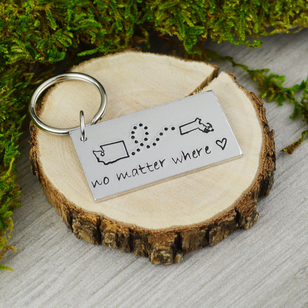 Custom Long Distance Keychain 