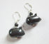 Mouse earrings made of hematite stone, featuring a playful mouse shape, perfect for animal lovers.