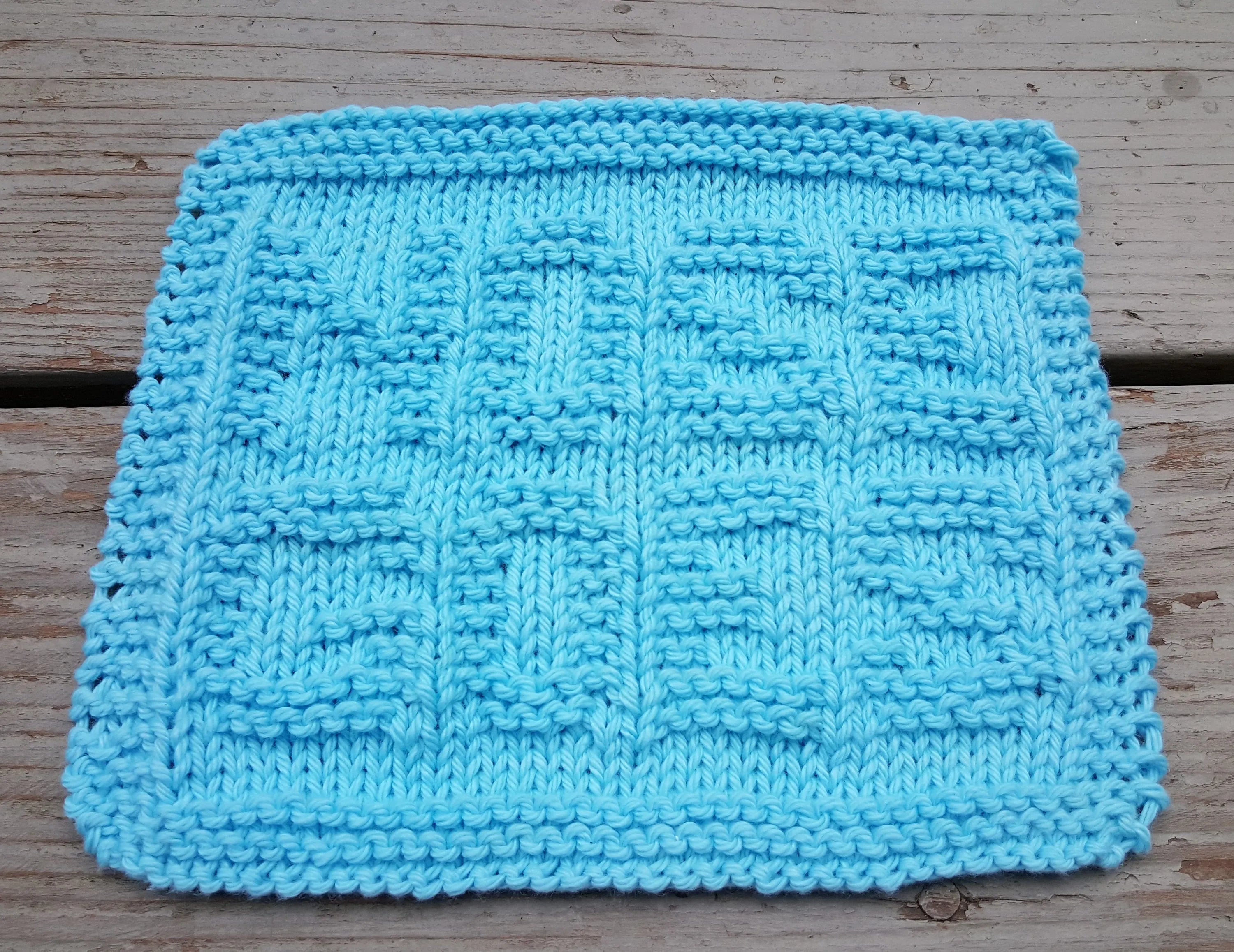 Blue Nose Goes Knitted Dishcloth