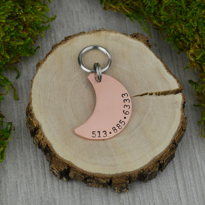 Lavender Moon Handstamped Pet ID Tag 
