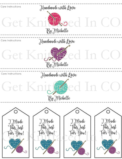 Personalized Crochet Quote Gift Tag - PDF File Only - Printable Crochet Tag