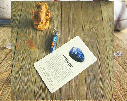Chakra Pendant Necklace with Lapis Lazuli &amp; Lava Stones - Healing Gemstone Jewelry for Yoga Enthusiasts