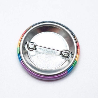 Inclusive rainbow flag pride button