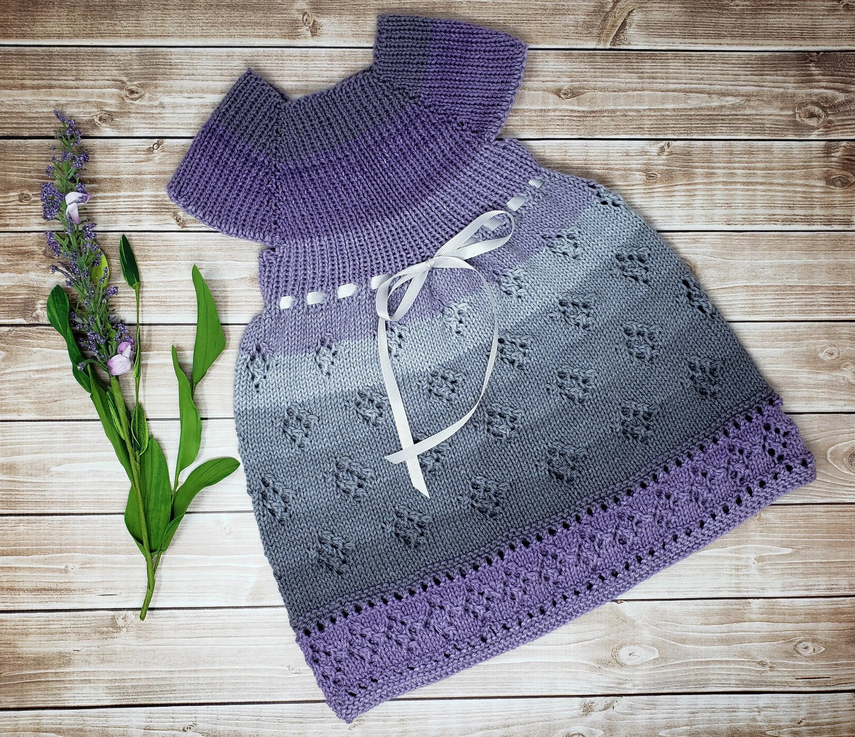 Hand Knit Baby Toddler Dress - First Birthday Outfit - 9 Months And Up