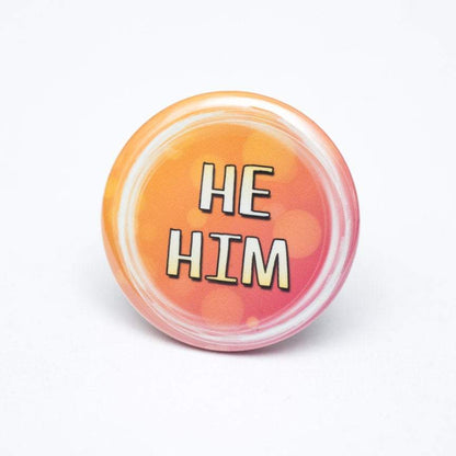 lgbtq he him pronoun buttons