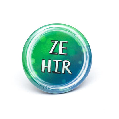 lgbtq ze hir pronoun buttons neopronouns