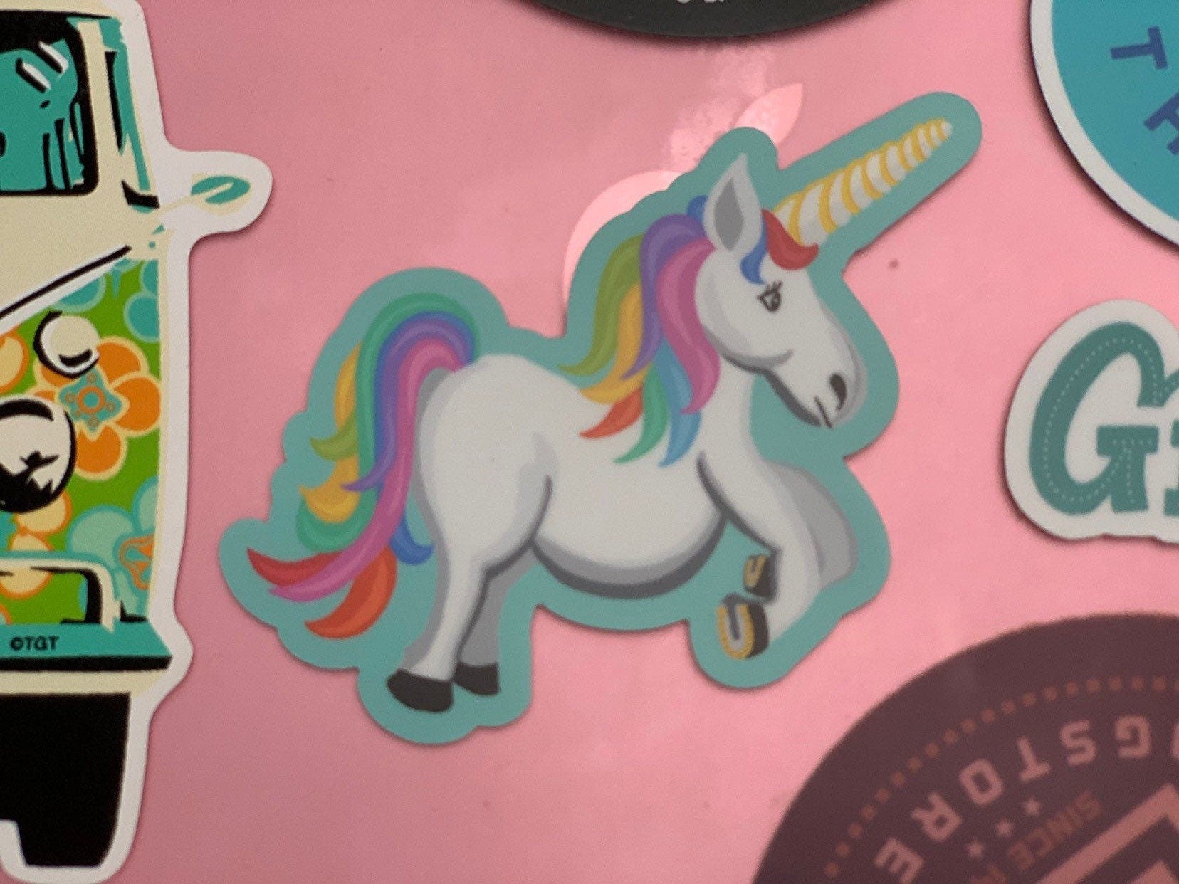 Hand-Drawn Unicorn Sticker | Waterproof Vinyl Decal for Laptops, Bottles
