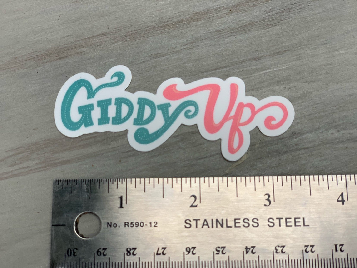 Giddy Up Sticker | Hand-Illustrated Western Vinyl Decal (Laptop, Water Bottle)
