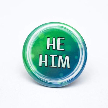 lgbtq he him pronoun buttons