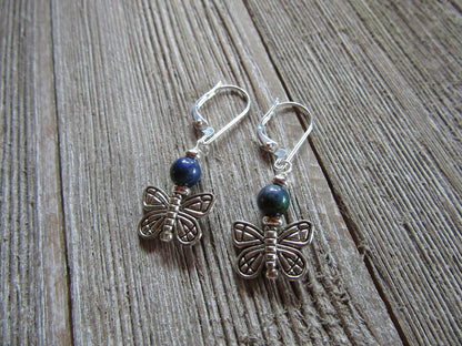 Butterfly earrings - mood bead jewelry with color changing feature, perfect nature lover gift for teens, featuring light and pretty dangle design.
