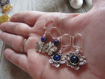 Lotus Flower Earrings with Color Changing Mood Bead - Zen Jewelry Gift for Growth &amp; Calm