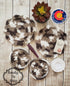 Brown White Cotton Crocheted Washcloth Set