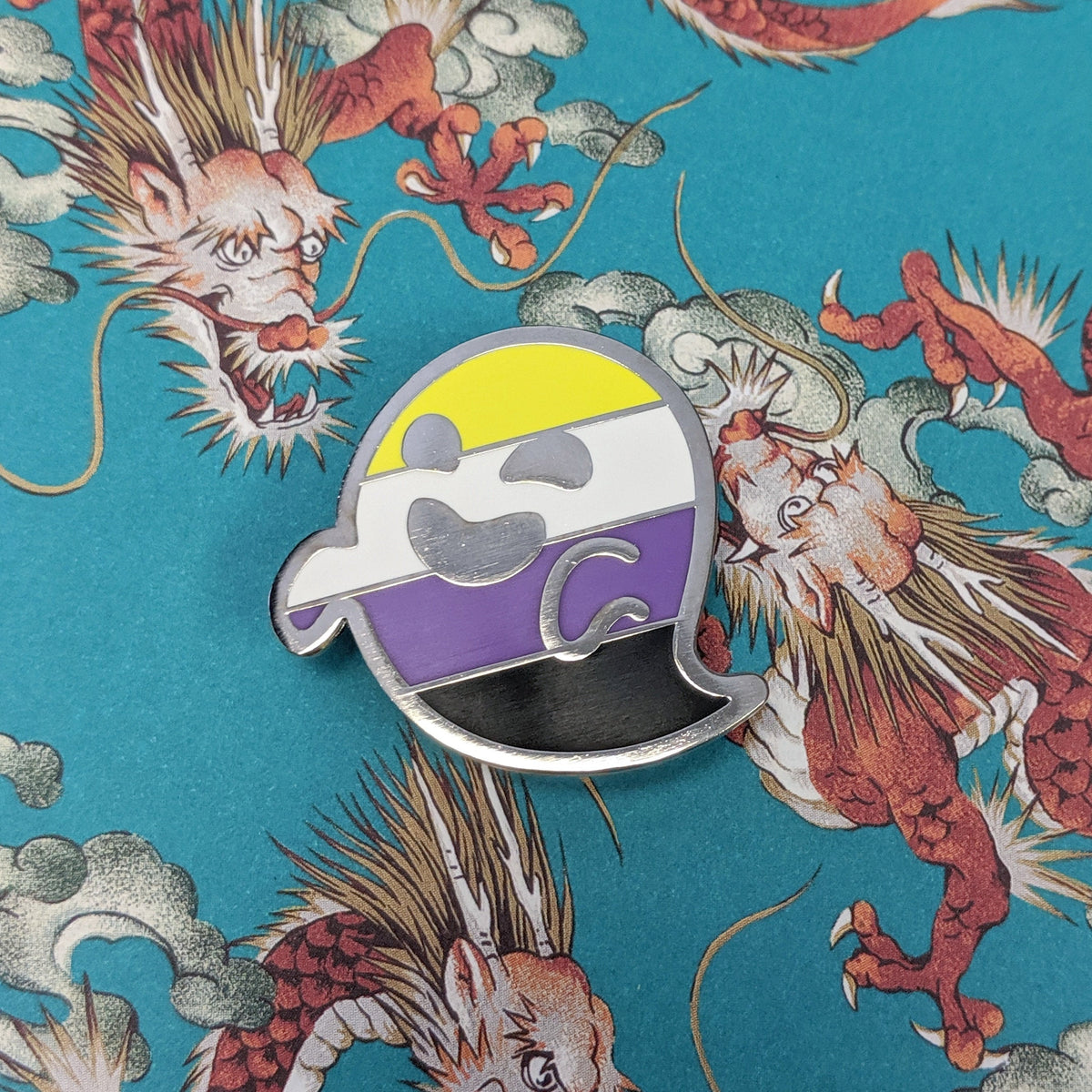 Nonbinarition (nonbinary pride) hard enamel pin