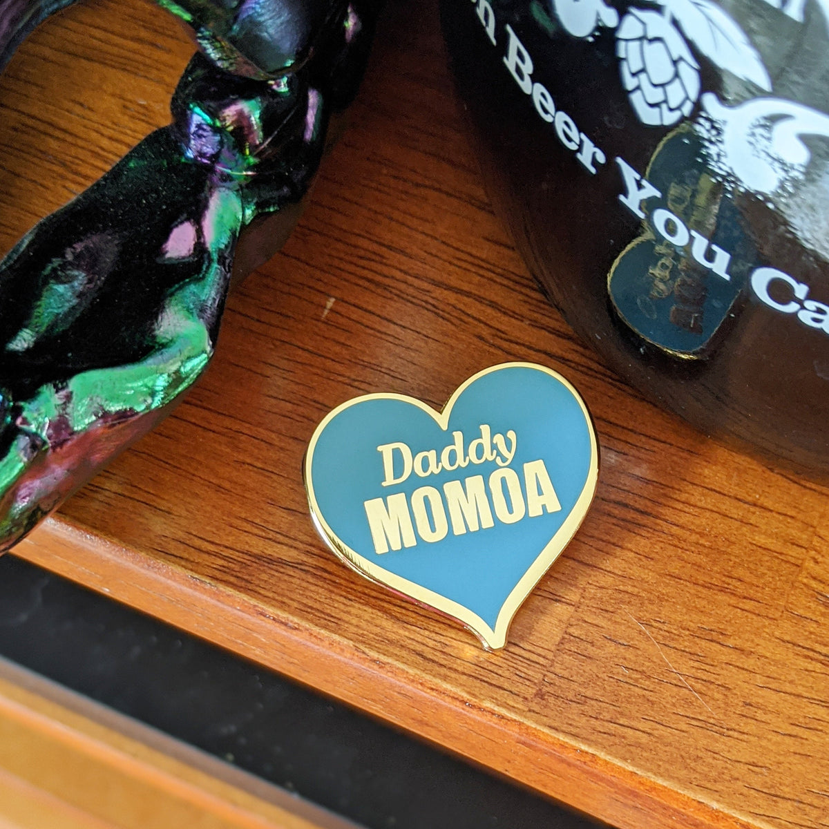 Daddy Momoa hard enamel pin