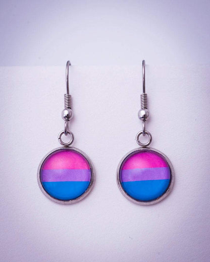 bisexual pride flag earrings 