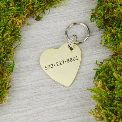 Alaskan Sky Handstamped Square Pet ID Tag 