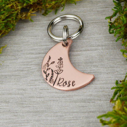Lavender Moon Handstamped Pet ID Tag 