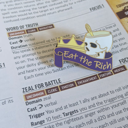 Eat the Kings hard enamel pin