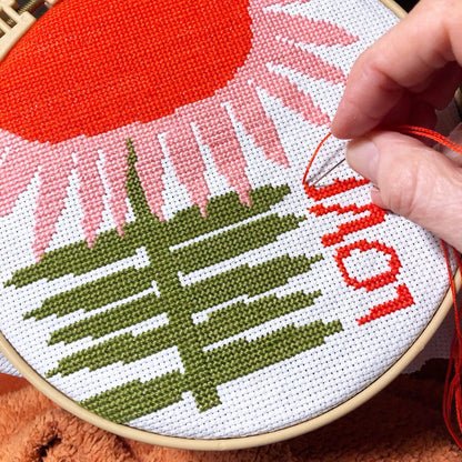 LOVE counted cross stitch kit