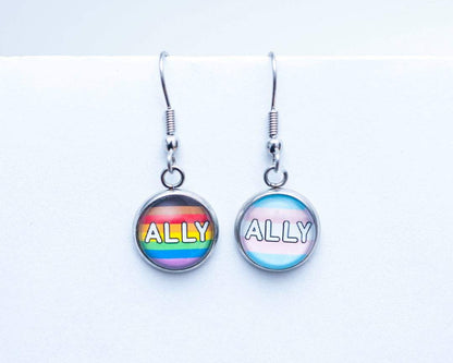 lgbtq ally dangle earrings