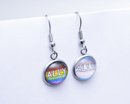 lgbtq ally dangle earrings