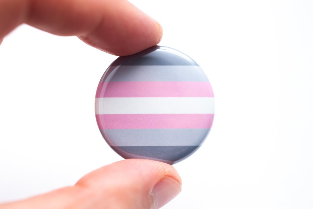 lgbtq demigirl pride flag pin magnet