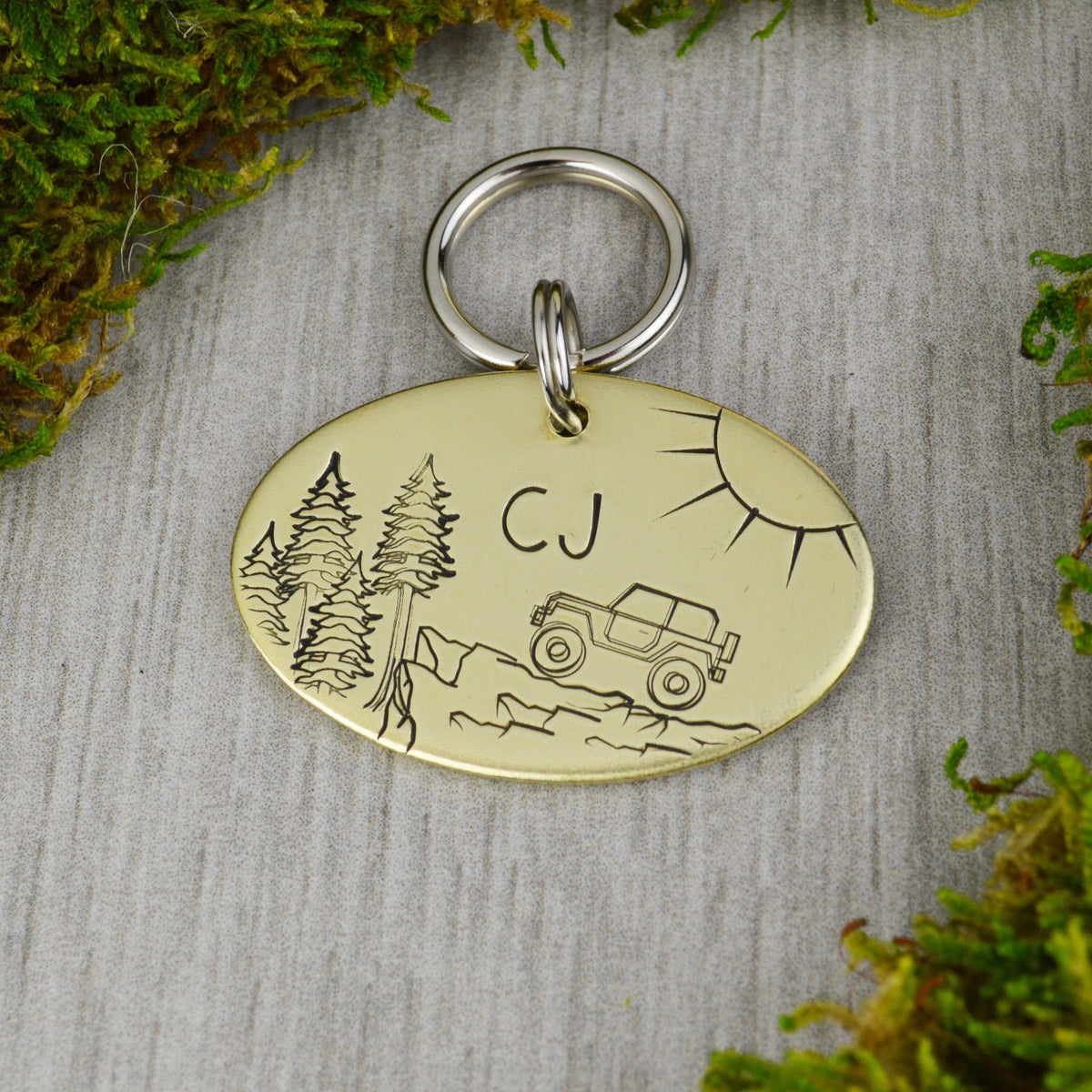 The Overlook Handstamped Pet ID Tag 
