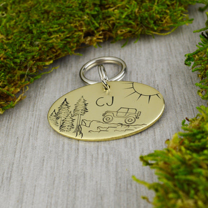 The Overlook Handstamped Pet ID Tag 