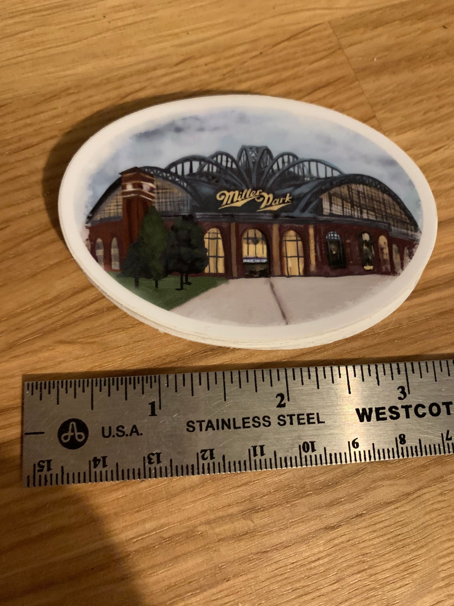 Miller Park Sticker | Milwaukee Baseball Stadium Nostalgia Art (3&amp;quot; Vinyl)