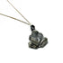 Frog Pendant - Carved Picasso Jasper Frog Jewelry featuring black and grey swirls, perfect for animal lovers.