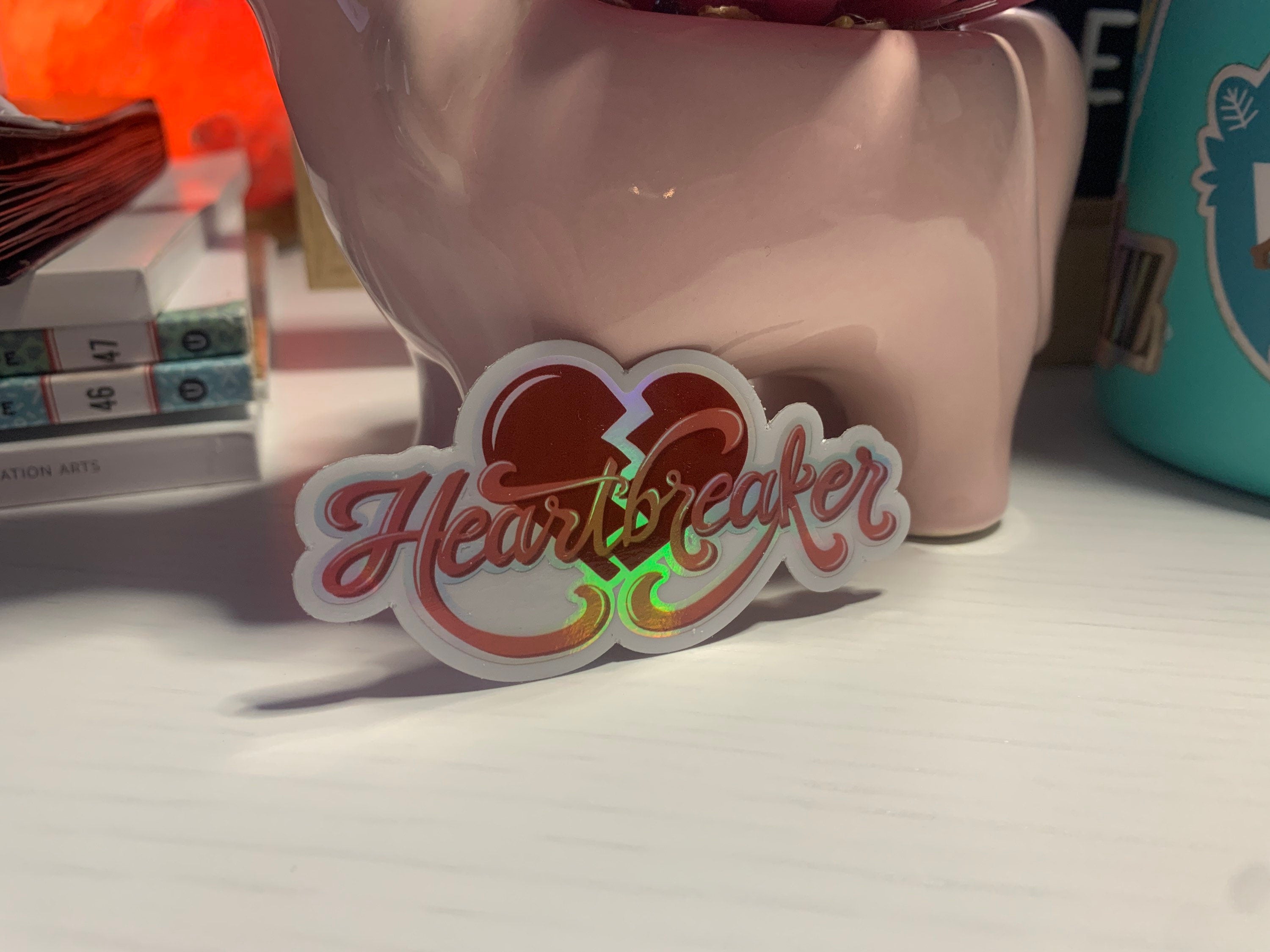 Heartbreaker Holographic Sticker | Bold Heart Art Sticker