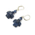 Handcrafted Sodalite Turtle Earrings: Ocean Lover Jewelry with blue sodalite turtle beads and silver hooks, perfect for ocean lovers. Shown on a white background.