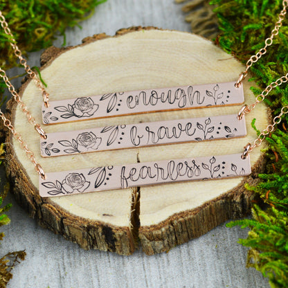 Word of the Year Skinny Bar Necklace 