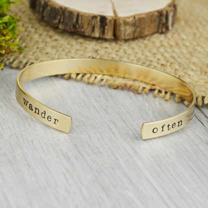 Inspirational Mountain Stacking Cuff 