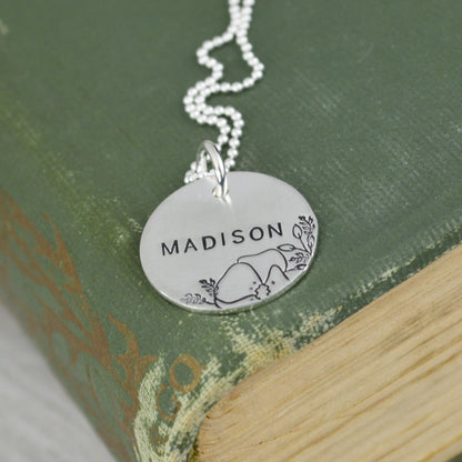 Floral Name Necklace 