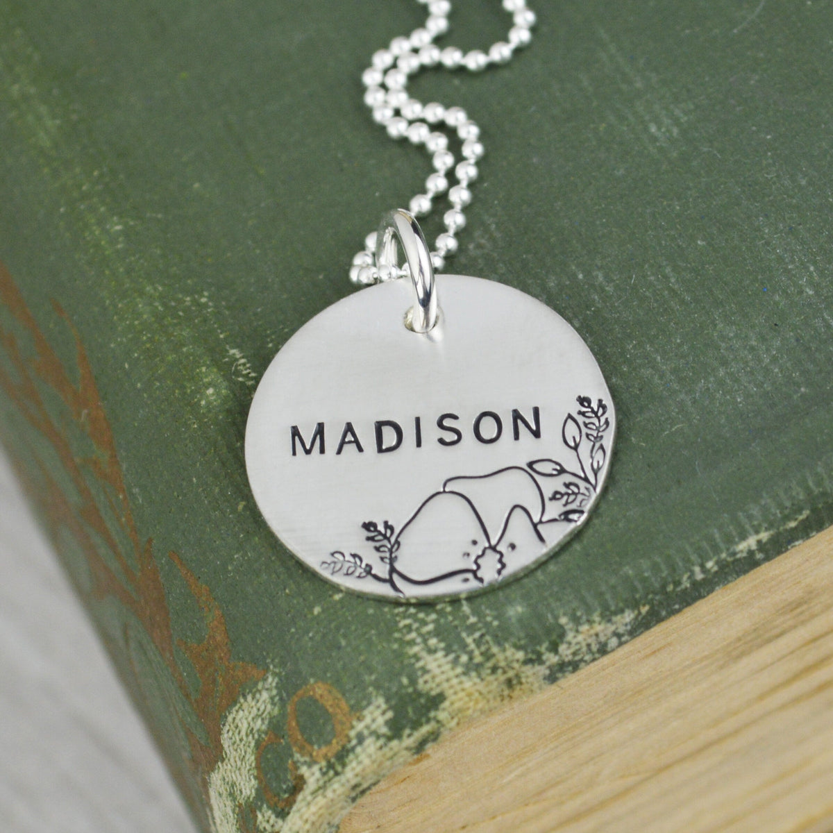 Floral Name Necklace 