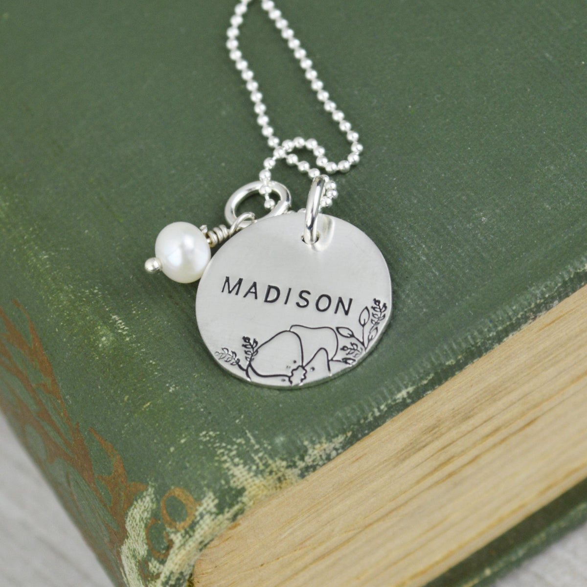 Floral Name Necklace 