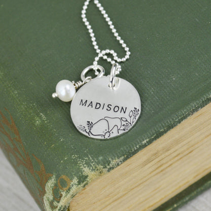 Floral Name Necklace 