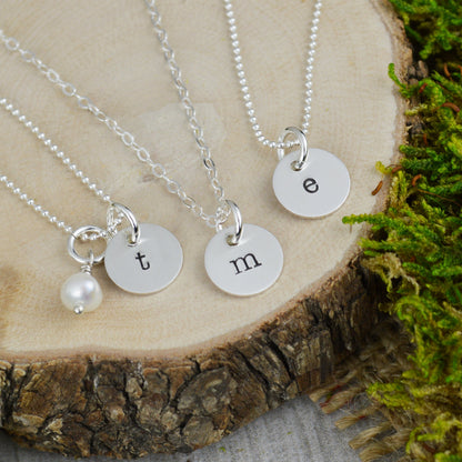 Tiny Initial Necklace 