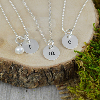 Tiny Initial Necklace 