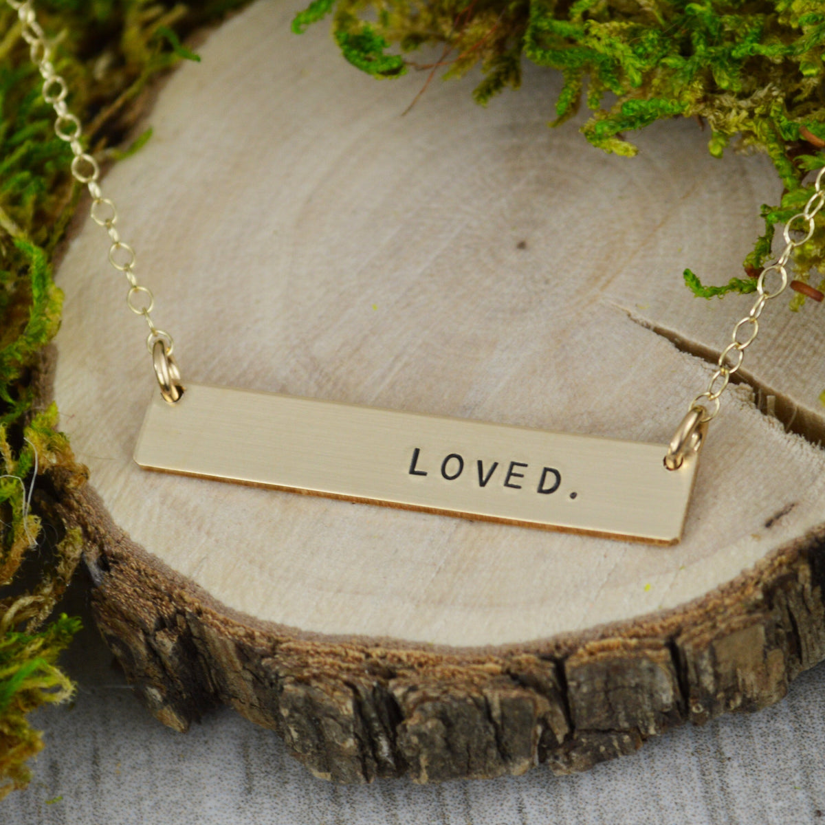 Loved Skinny Bar Necklace 
