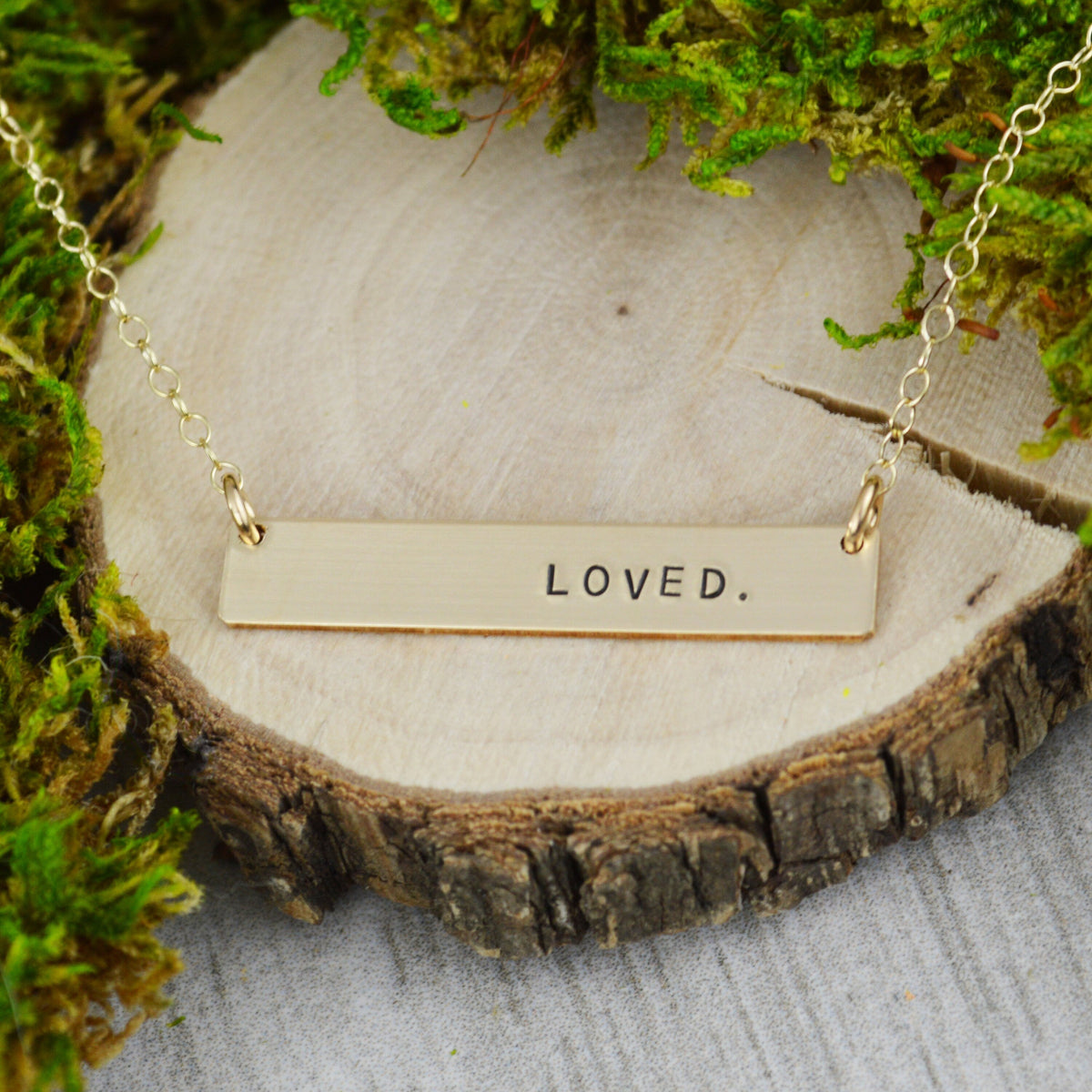 Loved Skinny Bar Necklace 