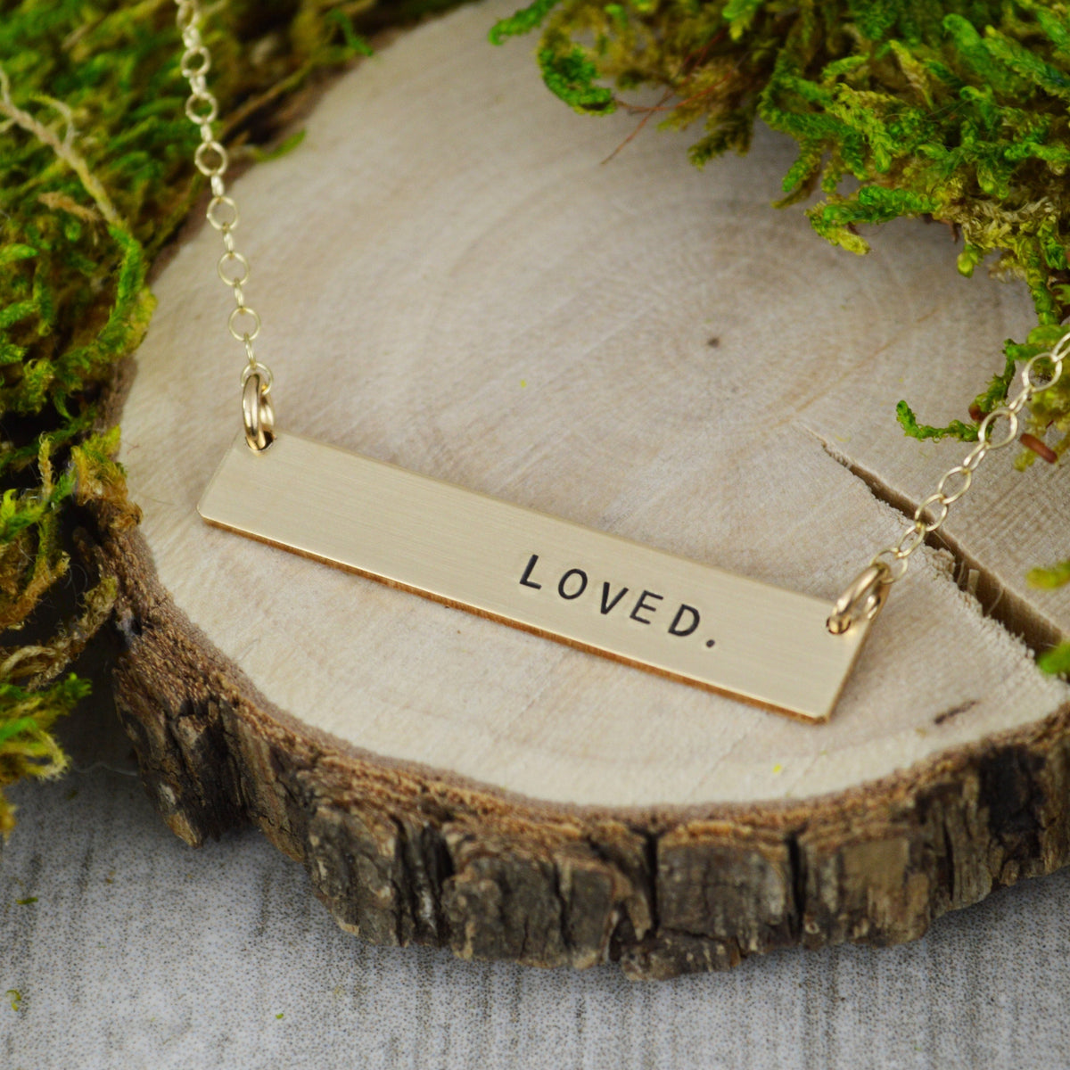 Loved Skinny Bar Necklace 