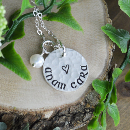 Anam Cara - Soul Mate or Friend - Necklace with Freshwater Pearl 