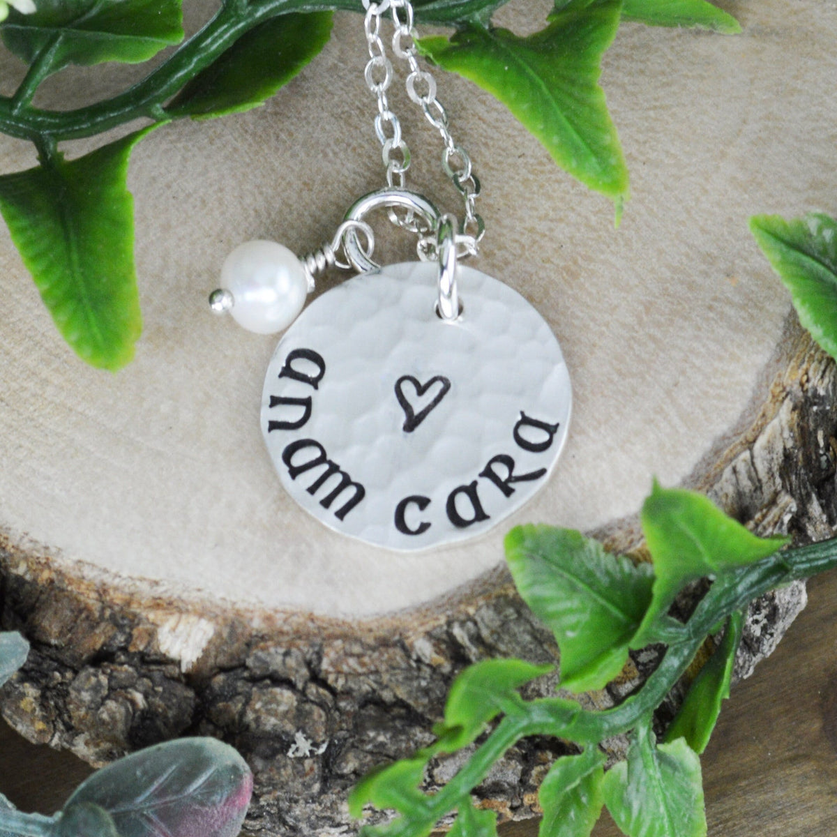 Anam Cara - Soul Mate or Friend - Necklace with Freshwater Pearl 