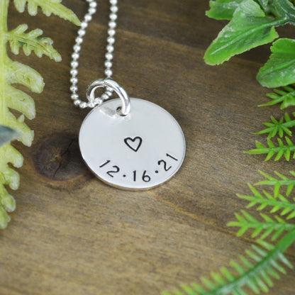 Tiny Date Necklace 