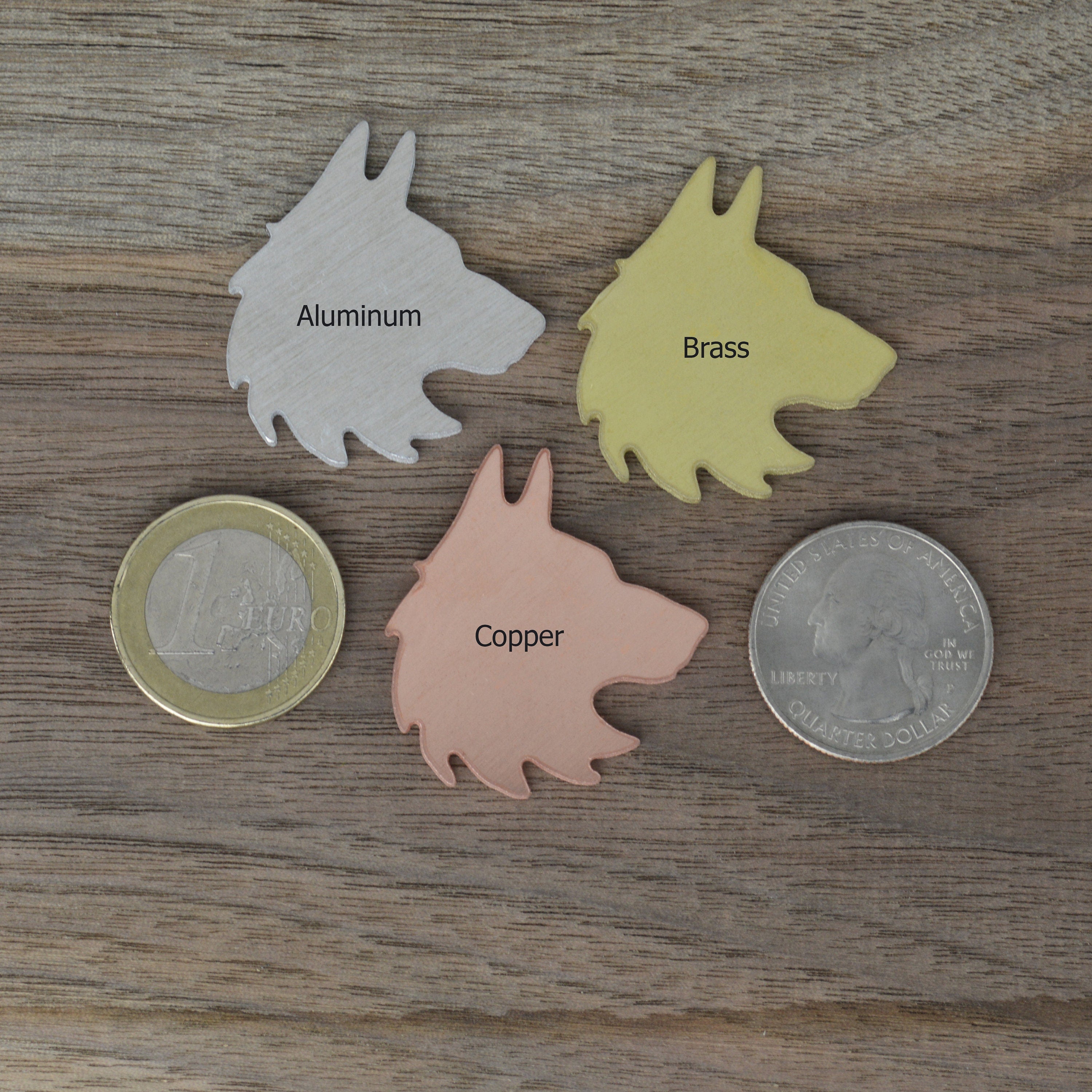 Moonlit Range Handstamped Pet ID Tag 
