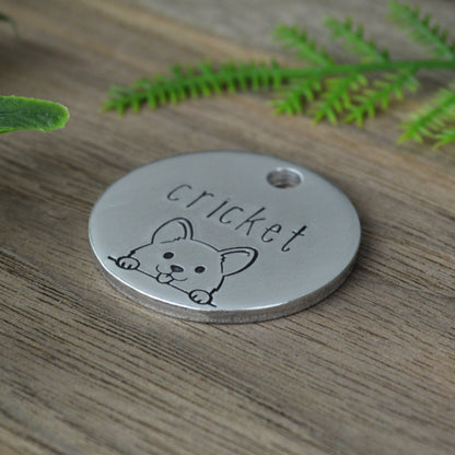 Peek-a-Boo Pup Dog Tag 